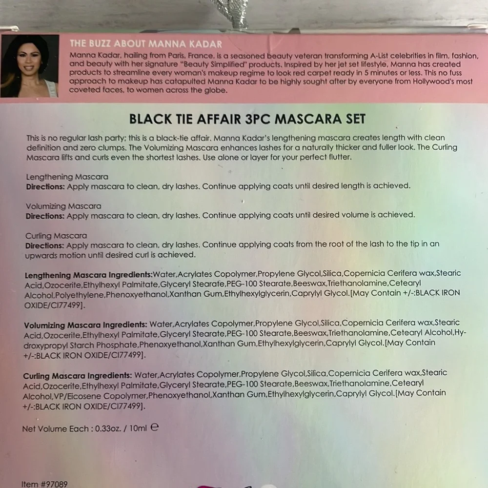 NWT MANNA KADAR 3 SET OF MASCARA